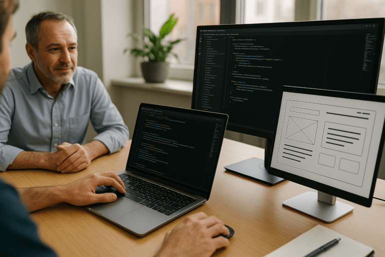 Illustration about custom development
